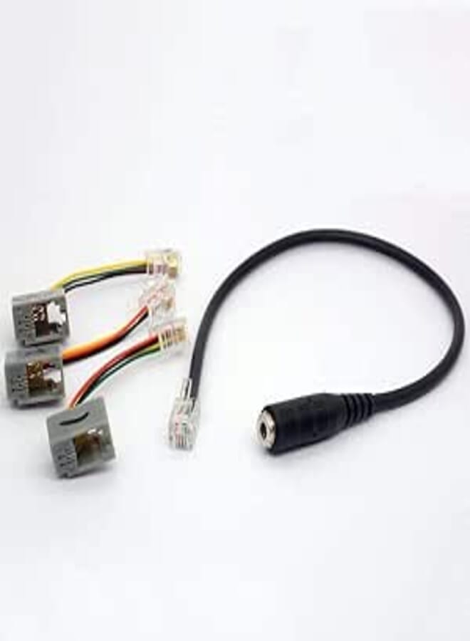 RJ9/RJ10 to 3.5mm Female Headset Adapter Cable Stereo Converter Telephone Cord